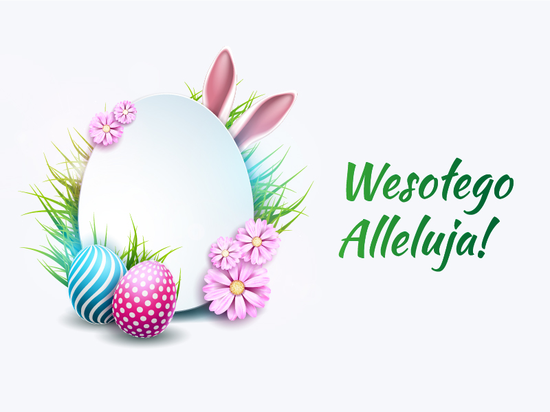 kartka świąteczka, WESOŁEGO ALLELUJA